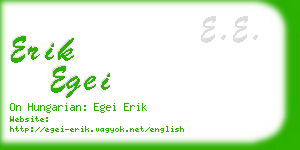 erik egei business card